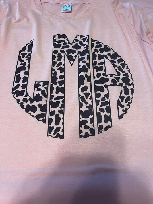 COW PRINT MONOGRAM